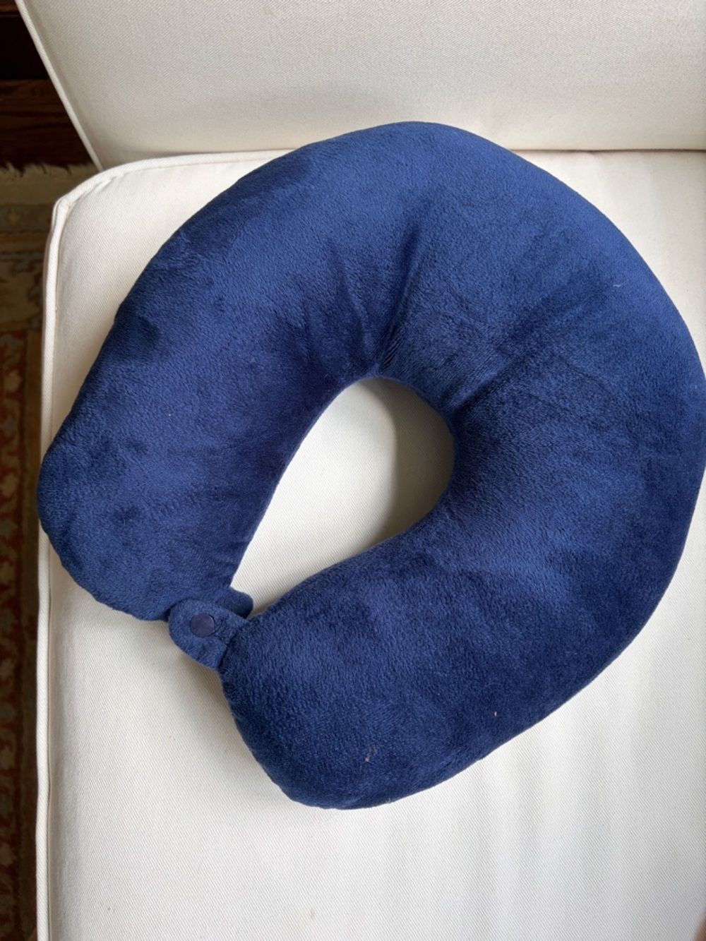 Unbranded Plush Navy Travel Neck Pillow for Comfort